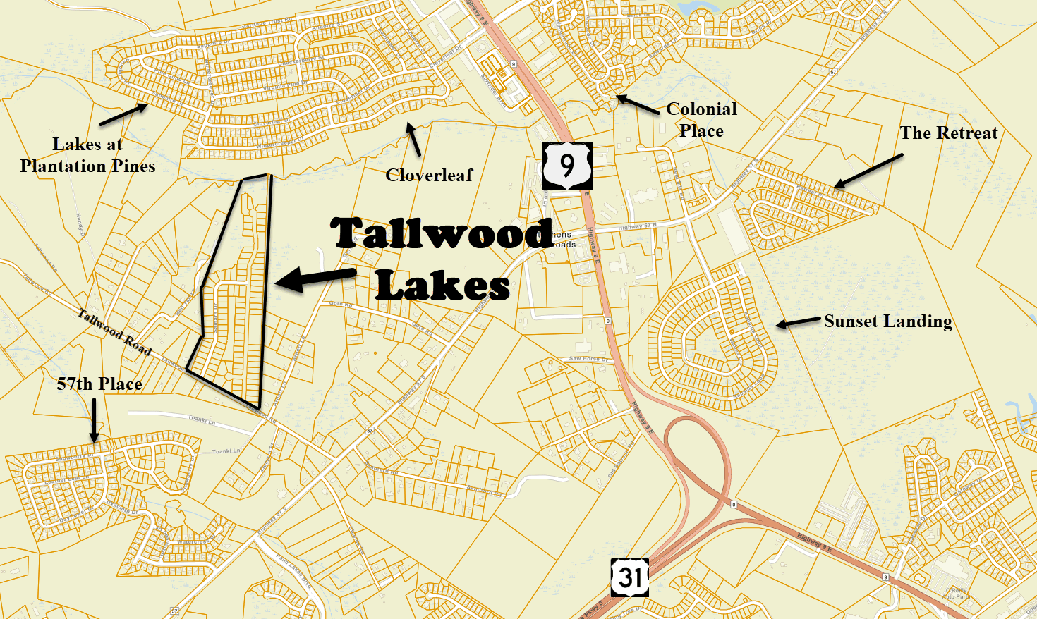 Tallwood Lakes new home community in Longs, SC