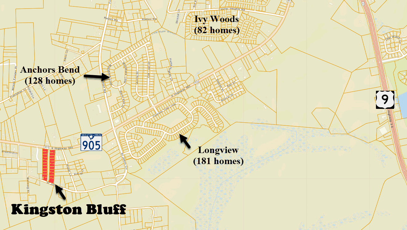 Kingston Bluff new home community in Longs