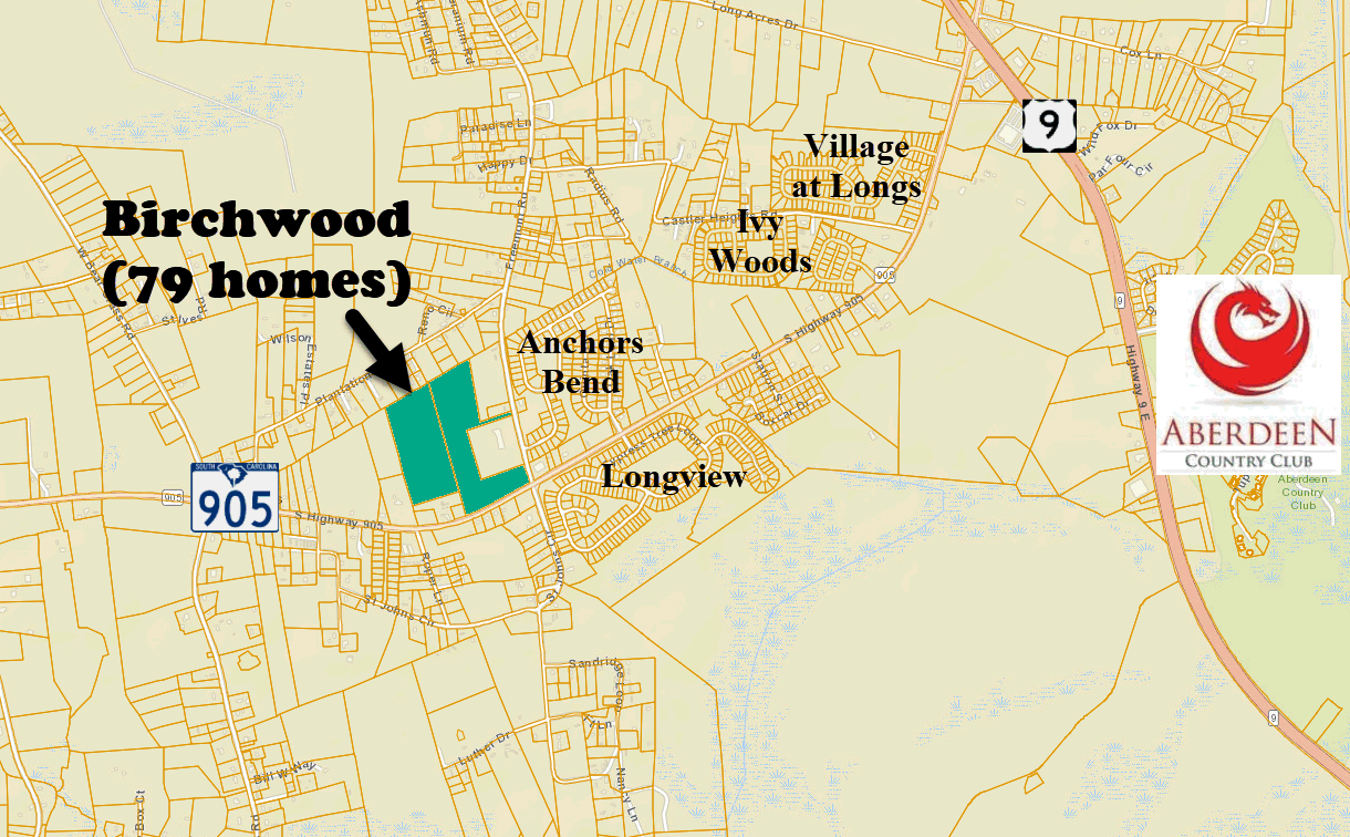 New home community of Birchwood in Longs