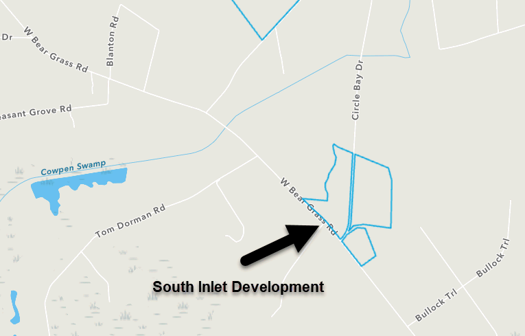New construction in South Inlet Development in Longs